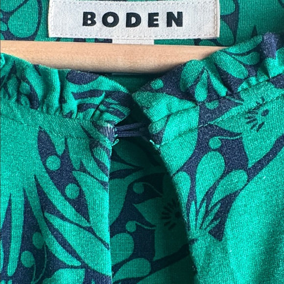 Boden Rosanna Jersey Midi Tea Dress In Green Tambourine Ottomi Size 12R - Picture 12 of 12